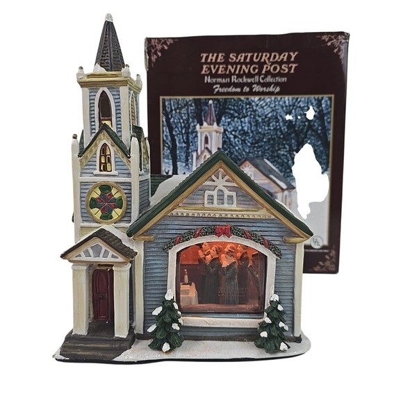 Norman Rockwell Other - Norman Rockwell Saturday Evening Post Freedom to Worship Porcelain House